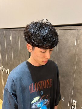 ジアン バイ ミルボン NU茶屋町+(GIEN by milbon) メンズ/スパイラルパーマ/ビジネスショート