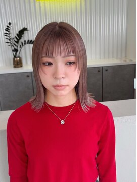 デビュー 沖縄泡瀬店(Debut) ミルクティー/ボブルフ/ネビージュ/小顔/ワンレン/髪質改善/前髪