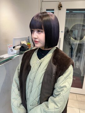 テトラ バイ ネオリーブ 横浜西口店(tetra by neolive) デザインブロックカラー ラベンダー×ブラウン