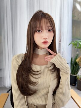 プラチナ(PLATINA) レイヤーカット韓国ヘア顔周りカット前髪カット韓国レイヤー