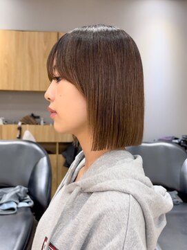 ロンド 表参道店(Lond) イメチェン外ハネボブ美髪ワイドバングレイヤー髪質改善縮毛矯正