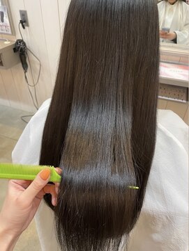 シェル 津山の手店(shel) 20代30代40代大人可愛い髪質改善ストレートロング艶感