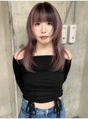 mayu//ローレイヤーデザインカラーフェイスフレーミングピンク黒