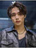 小久保styleフェザーパーマフェザーショートグレーエンドカラー