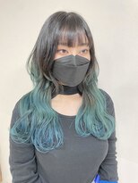 スウィープ 札幌大通(sweep)&nbsp;透明感ブルーグラデーションカラーで個性派韓国ヘア☆