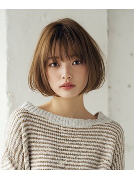 バグズ ヘアデザイン 桔梗が丘店(Baguz HAIR DESIGN) やわらか丸みボブ×ニュアンスパーマ