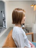 別府ショートボブ顔まわりレイヤーカット髪質改善カラー30代