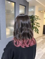 リオリス ヘア サロン(Rioris hair salon) 裾カラー/ピンクグラデーション