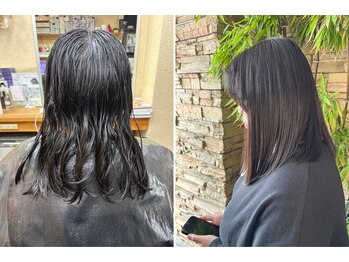 シンラヘアー(SINRAhair)の写真/パヤ毛どうする？癖+パヤ毛まとまらない髪が…何が変わるんだろう？髪の状態を見極めてオーダーメイド施術