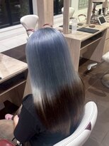 アース いわき店(HAIR&MAKE EARTH)&nbsp;ブルーグレージュ×艶ロングストレート