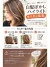 【脱白髪染めハイライト浅倉限定】ハイライト＋カット＋カラー