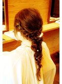 編み込みダウンスタイル♪
