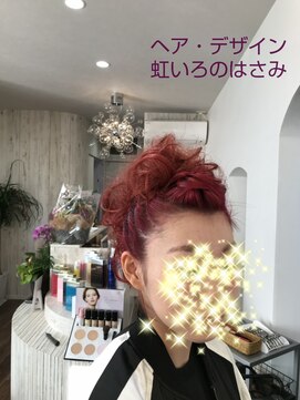 ヘア デザイン 虹いろのはさみ お祭りモヒカン