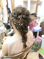 ロカット サロン(Roquat Salon) 編みおろし結婚式ヘアアレンジ【ヘアセット 立川/立川南/袴】