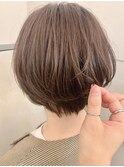 大人かわいい小顔丸みのあるショートボブ 20代30代40代 横浜