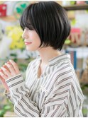 ■ダークアッシュ小顔前下がりミニボブ51-9★戸頭20代30代40代