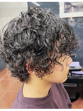 理容 鮎川 クッキリカール　パーマスタイル