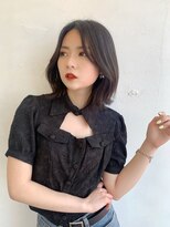 〈藤間〉顔まわりレイヤー韓国ボブ