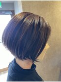 ショートボブ×ツヤカラー×バーム