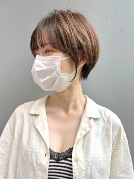 ジアン バイ ミルボン NU茶屋町+(GIEN by milbon) マスクに似合う20代30代40代大人前下がりショートボブ@田中俊成