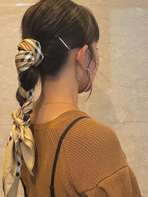 ヘアセット◎スカーフアレンジ