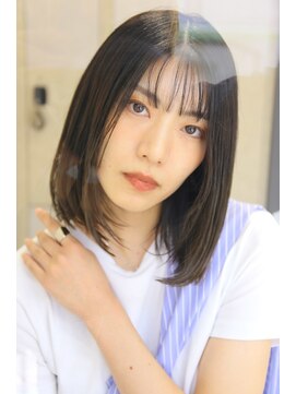 スリーヌーン(THREE noon) 大人かわいいワンカール美髪20代30代40代小顔こなれミディ