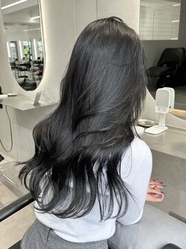 オニキス(ONYX) ブルーブラックケアカラー韓国レイヤーカット【chisato指名】