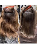 ローネス ギンザ(LONESS ginza)&nbsp;ロングレイヤー 小顔カット 2wayバング 韓国へア 髪質 改善