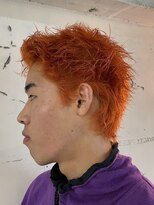 アンリ(Henri) [オカダケント]メンズスパイキーヘアオレンジカラー