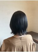 オリーブブラック/透明感カラー/外ハネ
