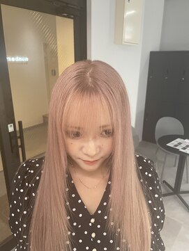 ナンバー 竪町(number+) 20代30代大人可愛いシアーピンク透明感艶ストレート