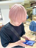 ホワイトピンクハイトーンダブルカラーケアブリーチメンズカラー