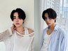 【髪質改善】men'sカット＋酸性縮毛矯正（縮毛矯正/曲げる縮毛矯正）