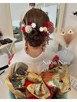 サロンナビ(Salon Navi)&nbsp;成人式ヘアセット/成人式ヘアメイク/シニヨン/振袖ヘアセット