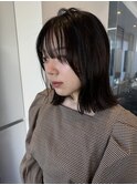 顔まわりレイヤーボブ_ナチュラルブラウン