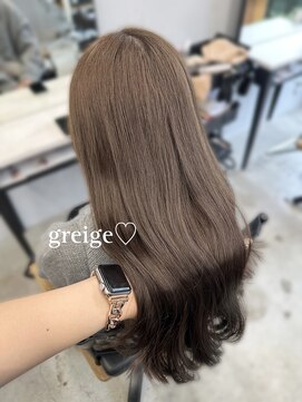 フォンズ(FONS) グレージュ　オリーブグレージュ　透明感カラー　ブリーチなし