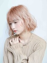 ミリ 北千住(millit) ワンレンボブ/ホワイトオレンジ