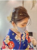 【シニヨン】成人式/卒業式/結婚式/ヘアセット/アレンジ