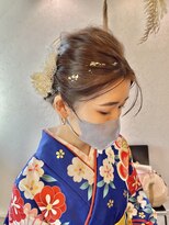 【シニヨン】成人式/卒業式/結婚式/ヘアセット/アレンジ