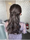 ハーフアップ ハーフツイン 巻きおろし 参列ヘア デートヘア