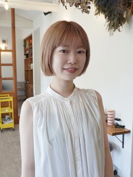 ディッセンバー 伊勢崎(December) 切りっぱなしボブ/ミニボブ/丸くないボブ/ヘーゼルベージュ