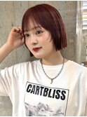 ミニボブ　タッセルボブ　フェイスレイヤー　オレンジ　