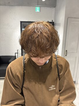 綿貫航太◎ブリーチなしダブルカラー/シャドウパーマ/メンズ