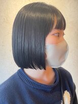ビスクヘアデザイン(bisq hair design)&nbsp;ボブ　ミルクティーベージュ　艶髪　髪質改善カラー　ショート