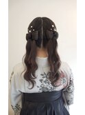 卒業式ヘアセット/袴着付け/卒業式/大阪ヘアセット/大阪着付け