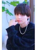 エール 片瀬江ノ島(yell)&nbsp;センター分けマッシュ ノーセット サイドパート アップパーマ