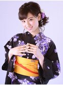 ＜浴衣アレンジ＞ふんわり可愛いサイドアップヘア