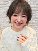 joemi毛先パーマことりベージュマニッシュショートボブディ 花野