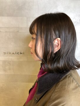 ピカイチ 上通店(pikA icHi) *pikAicHi*オリーブカラー×外ハネボブ