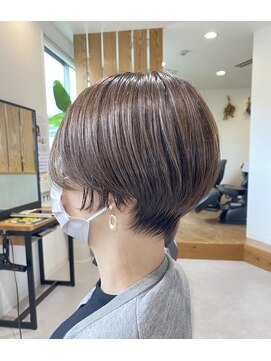 ヘアサロン ムク(HAIR SALON.MuKu) 大人可愛いマッシュショートボブミルクティーベージュミニボブ